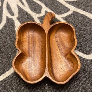 vintage serving tray made of monkey pod wood, handcrafted by Leilani.